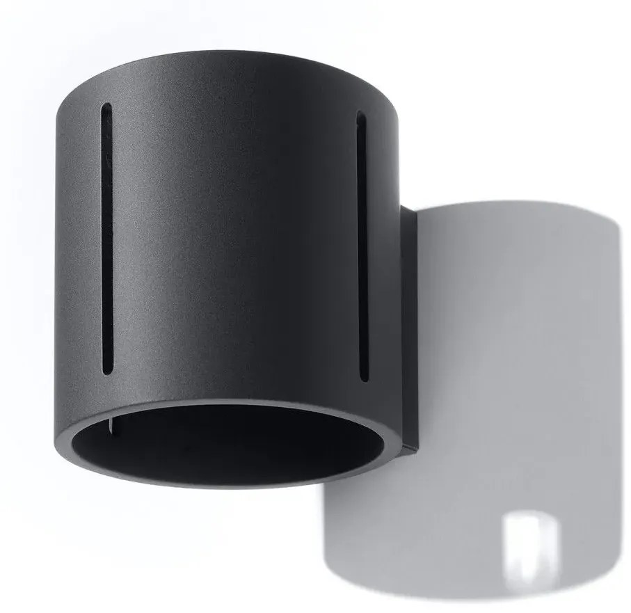Nowoczesny kinkiet tuba czarny R6-S41