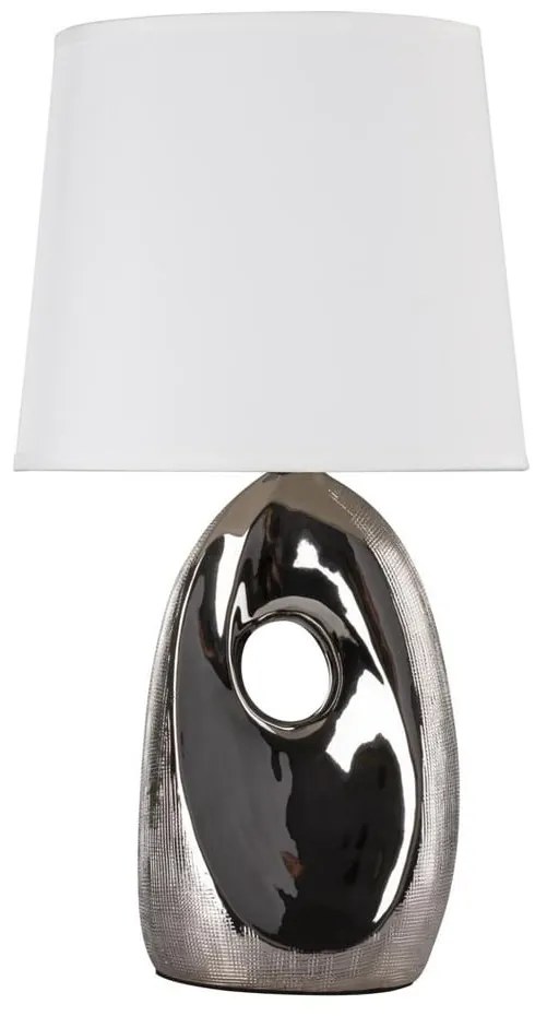 Lampa stołowa z tekstylnym kloszem (wysokość 43 cm) Hierro – Candellux Lighting
