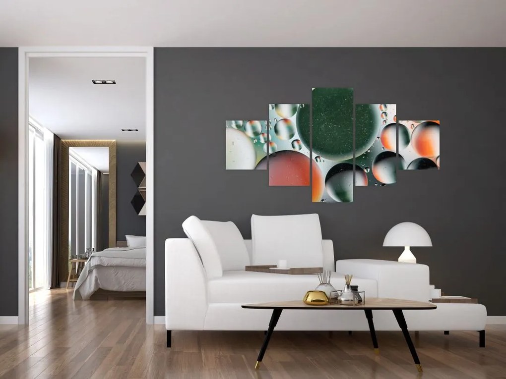 Obraz abstrakcji - bąbelki (125x70 cm)