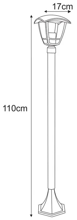 Czarna lampa zewnętrzna ogrodowa słupek - A455 L5-B80