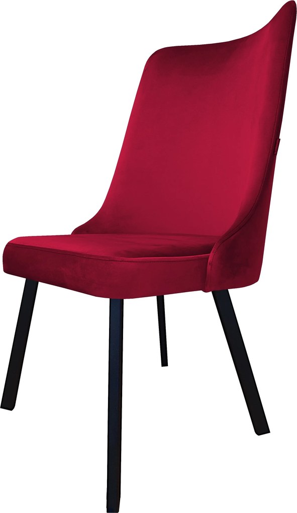 Krzesło Victor tkanina Welur noga metalowa krzesło tapicerowane premium : Kolor nogi - Czarna profil, Kolor tkaniny - VELVET - MG31, Typ siedziska - Siedzisko obrotowe 360°