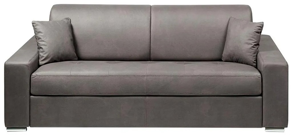 Kanapa 4-osobowa z ekspresowym mechanizmem rozkładania z tkaniny EMIR - Kolor: szary - Miejsce do spania: 160 cm - Materac 18 cm