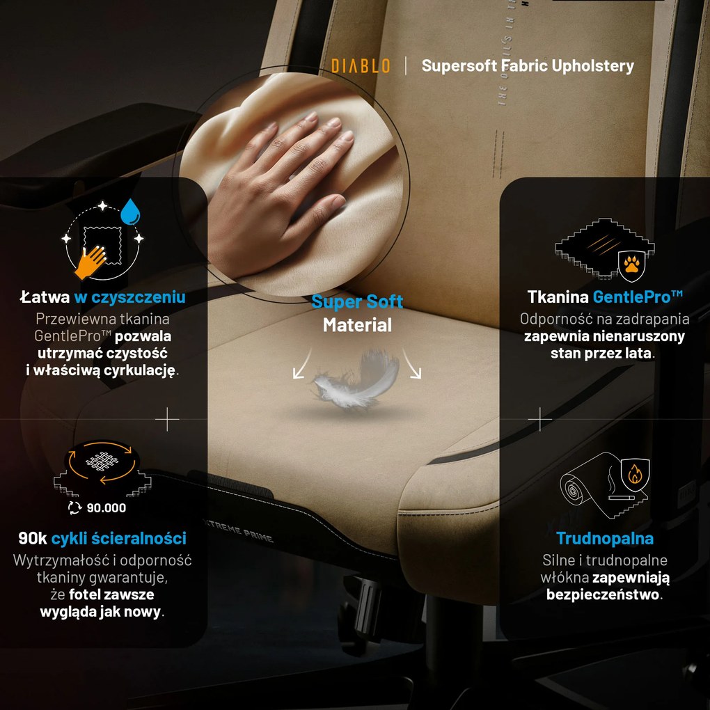 Fotel Diablo X.Eye Prime Broken Gold Normal Size