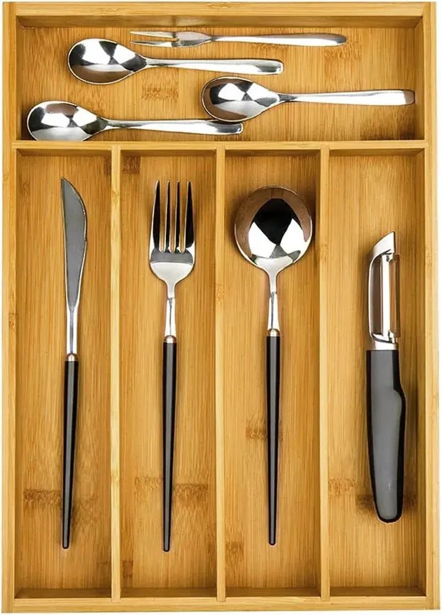 Bambusowy organizer na sztućce R4-B98