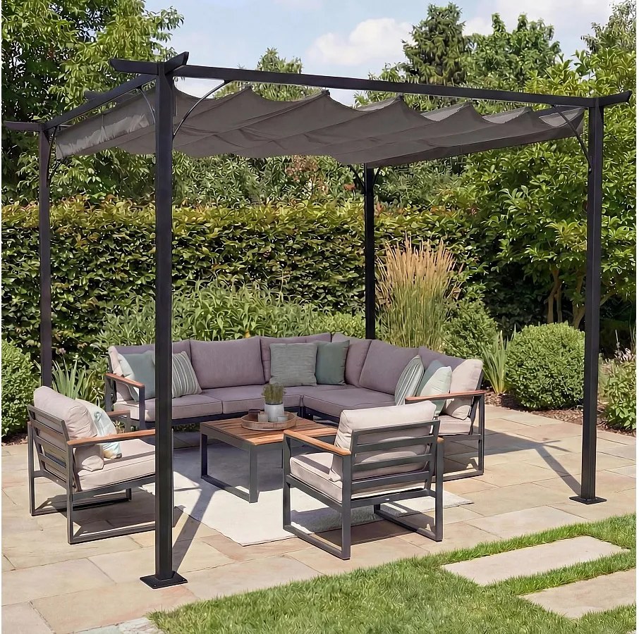 Pergola MCW-C42,  3,5x3,5m szary