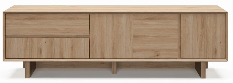 Szafka pod TV w dekorze dębu w naturalnym kolorze 180x55x45 cm Carpi – Marckeric