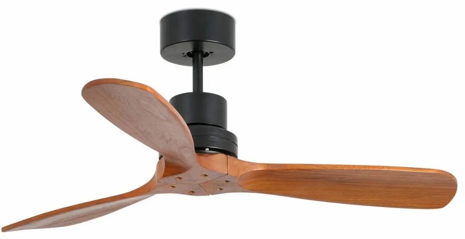FARO 33517DC - Wentylator sufitowy MINI LANTAU drewno/czarny + DO