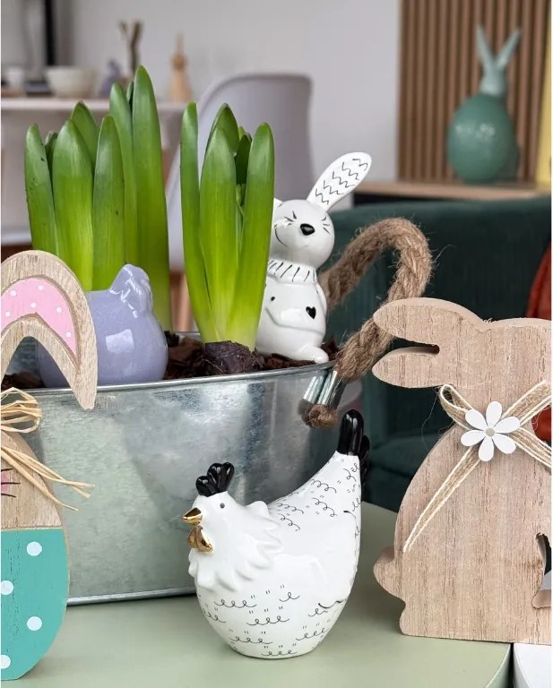 Ceramiczna kurka HENIQUE 8 cm biała - więcej wariantów