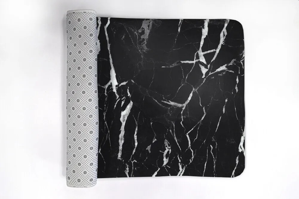 Dywanik łazienkowy antypoślizgowy Dywanik łazienkowy antypoślizgowy Czarny marmur