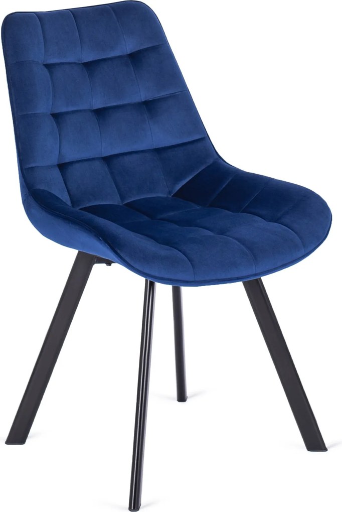 Aksamitne krzesło z lamówką Rick