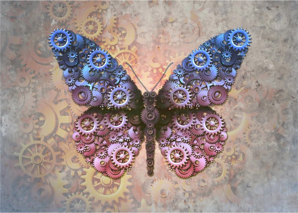 Obraz - Steampunk motyl (70x50 cm)