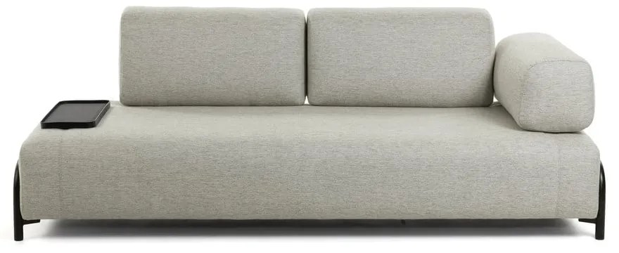 Szarobeżowa sofa z małym schowkiem Kave Home Compo