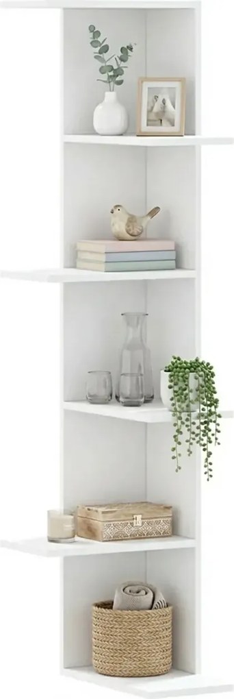 Biała Narożna Półka Ścienna G0-W70