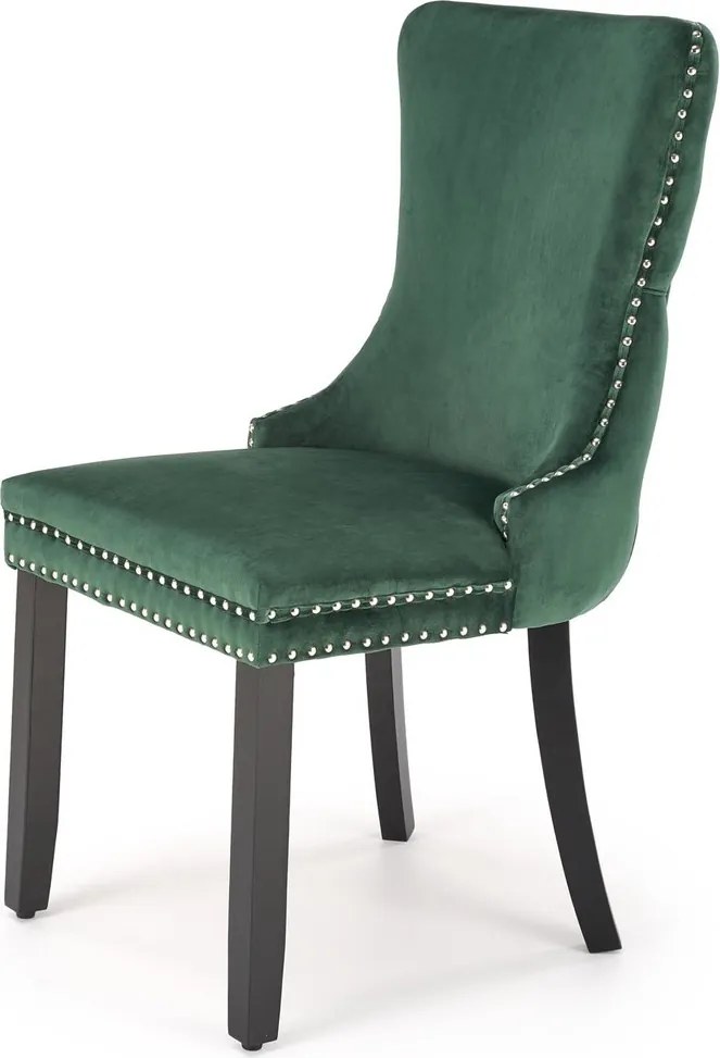 Aksamitne krzesło z ozdobnymi pinezkami Alda