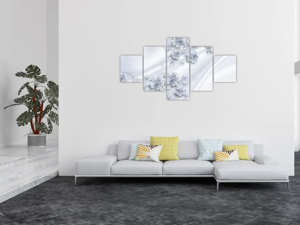Obraz - kwiatowy wzór (125x70 cm)