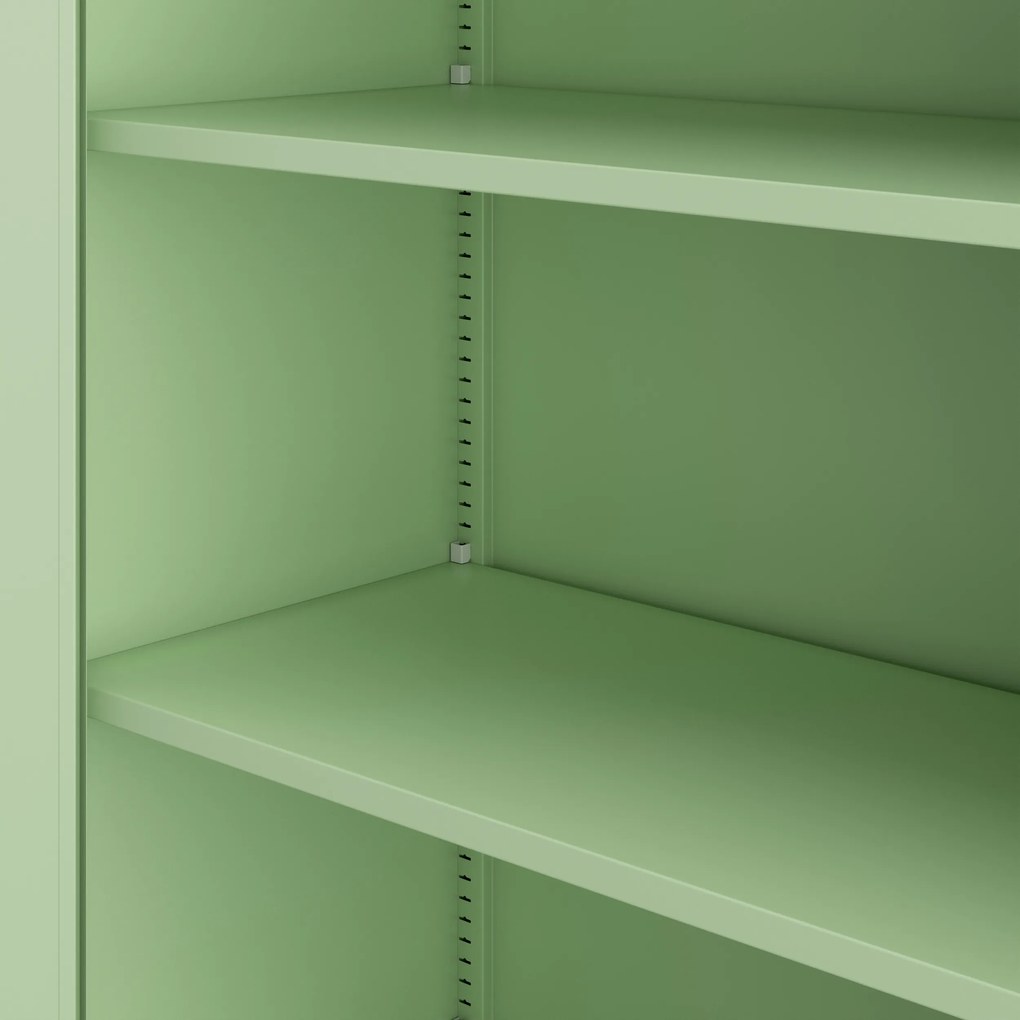 Wysoka szafka biurowa ALEX, 450 x 1850 x 400 mm, Fresh Style: pastelowy zielony