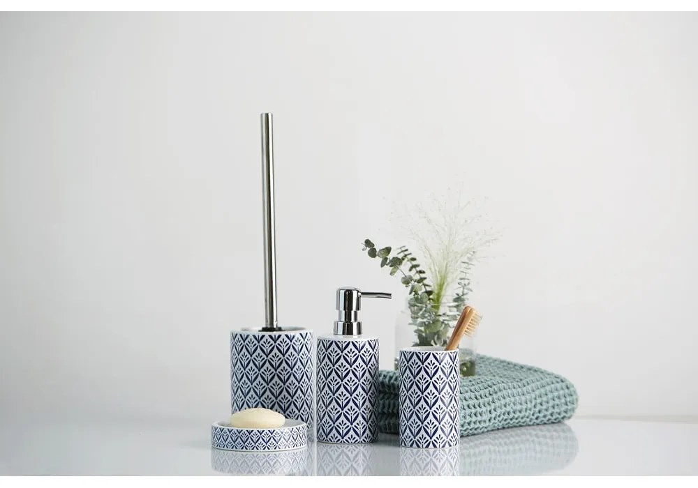 Niebieska szczotka do WC ceramiczna Lorca – Wenko