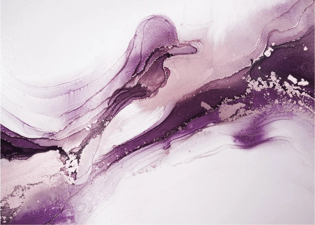 Obraz na szkle - Fioletowy płyn artystyczny (70x50 cm)