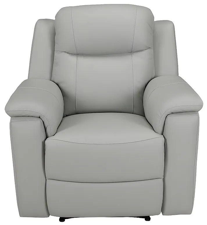 Fotel typu relaks EVASION ze skóry – Kolor jasnoszary