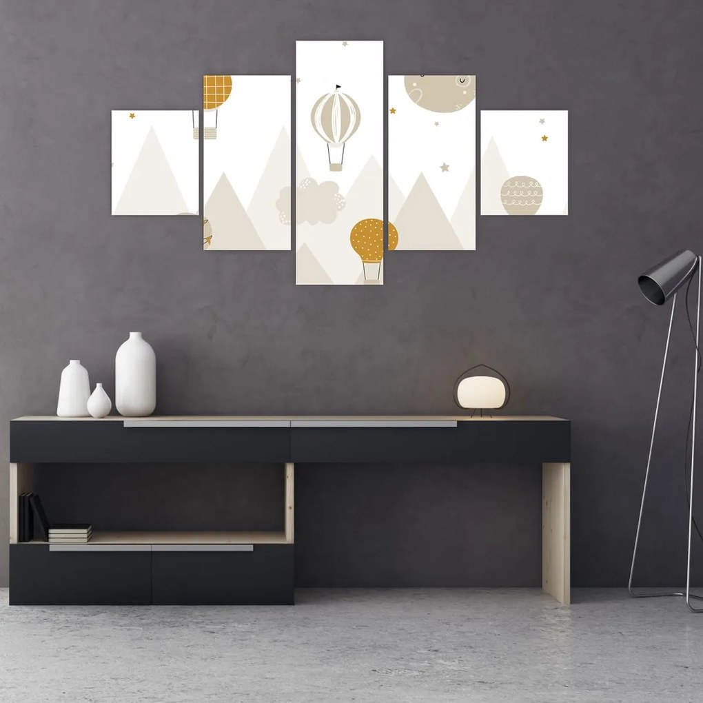 Obraz - Latające balony (125x70 cm)