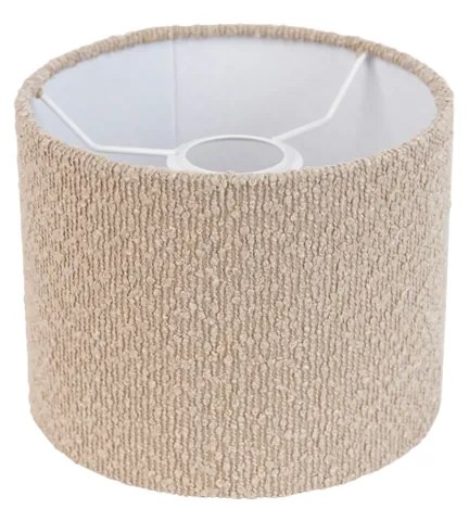 Abażur z tkaniny beżowy z tkaniny typu teddy 18/18/14 Nowoczesny