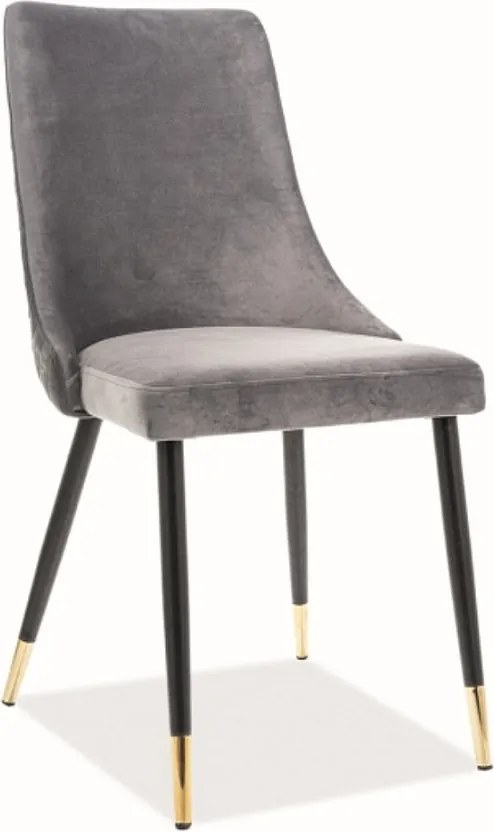 Krzesło PIANO VELVET szare