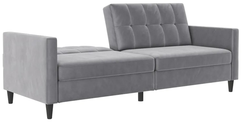 Jasnoszara aksamitna sofa 203 cm Hartford – Støraa