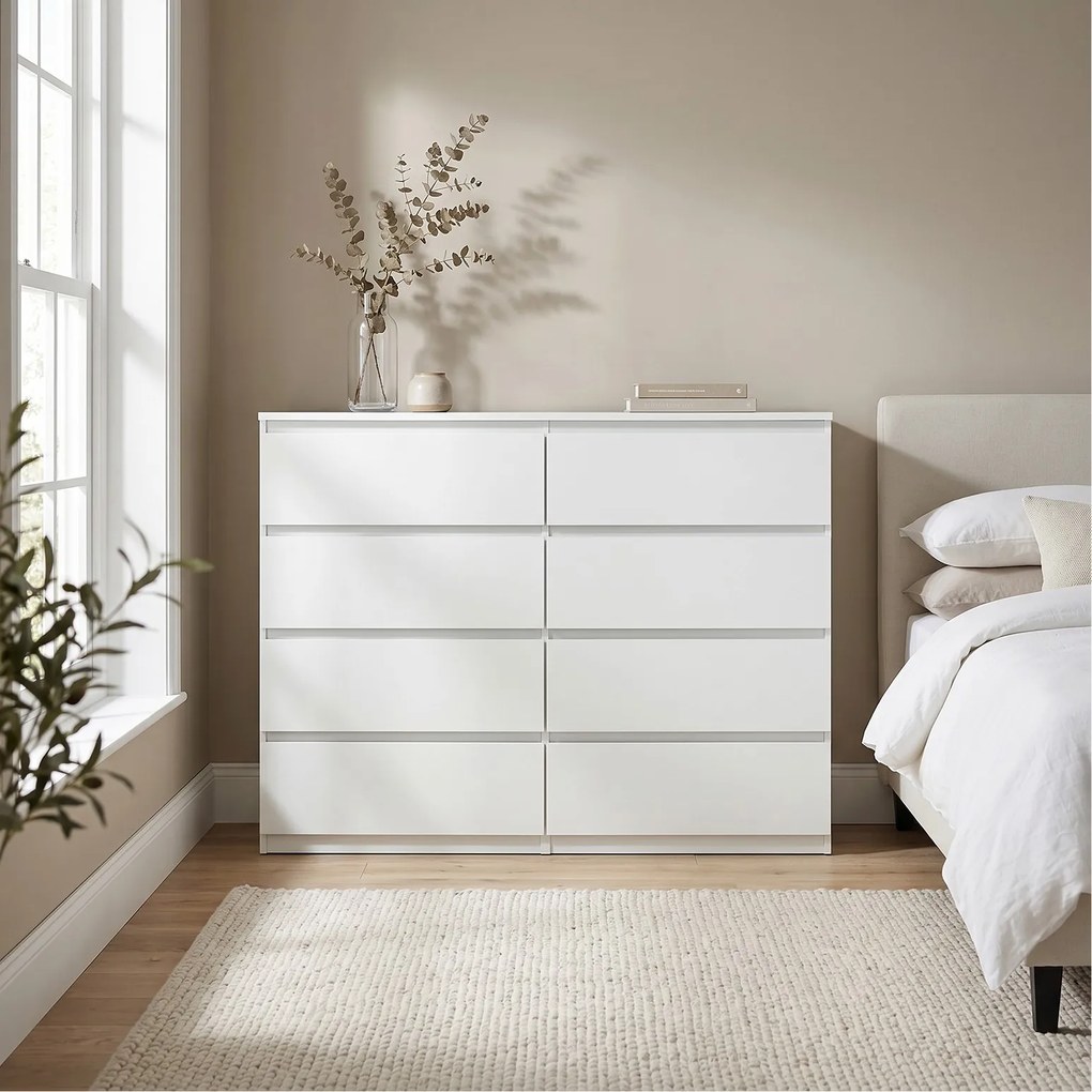 Komoda NUDO 138,5 cm do Salonu Sypialni Biały