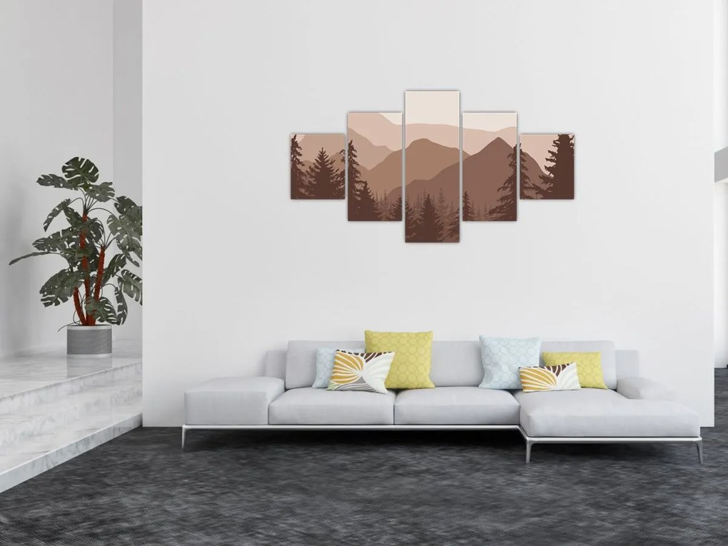 Obraz - Góry Brunatne N⁰2 (125x70 cm)