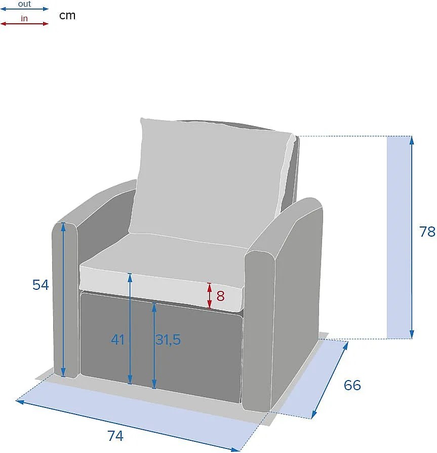 Zestaw rattanowy SANTORINI dla 5 osób (brązowy)