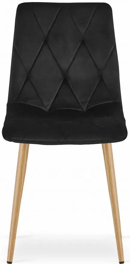 Czarne nowoczesne krzesło pikowane S3-W26
