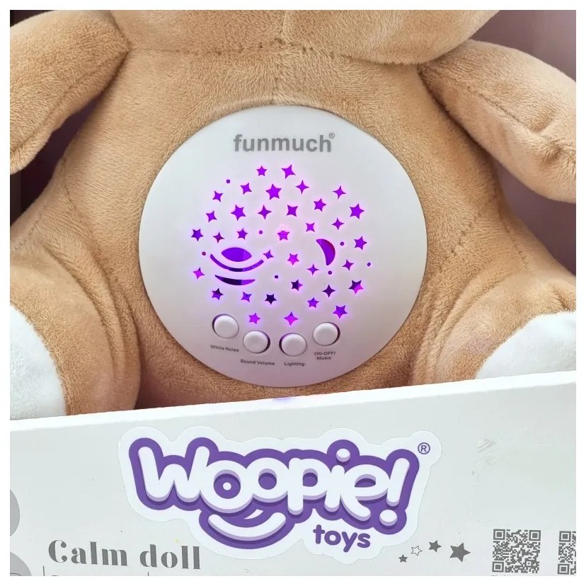 Woopie baby przytulanka usypiacz projektor 2w1 miś - 10 kołysanek