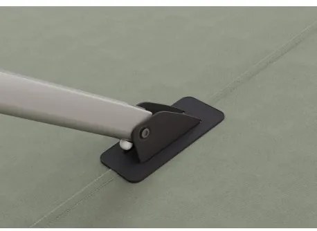 KNIRPS 320 x 320 cm - luksusowy wahadłowy parasol ogrodowy z drążkiem bocznym : Kolor parasola Knirps - Czarny