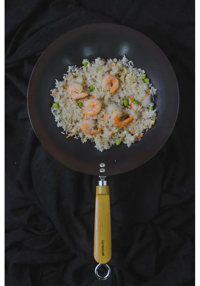 Patelnia WOK z powłoką nieprzywierającą Kitchen Craft Oriental, ⌀ 30 cm