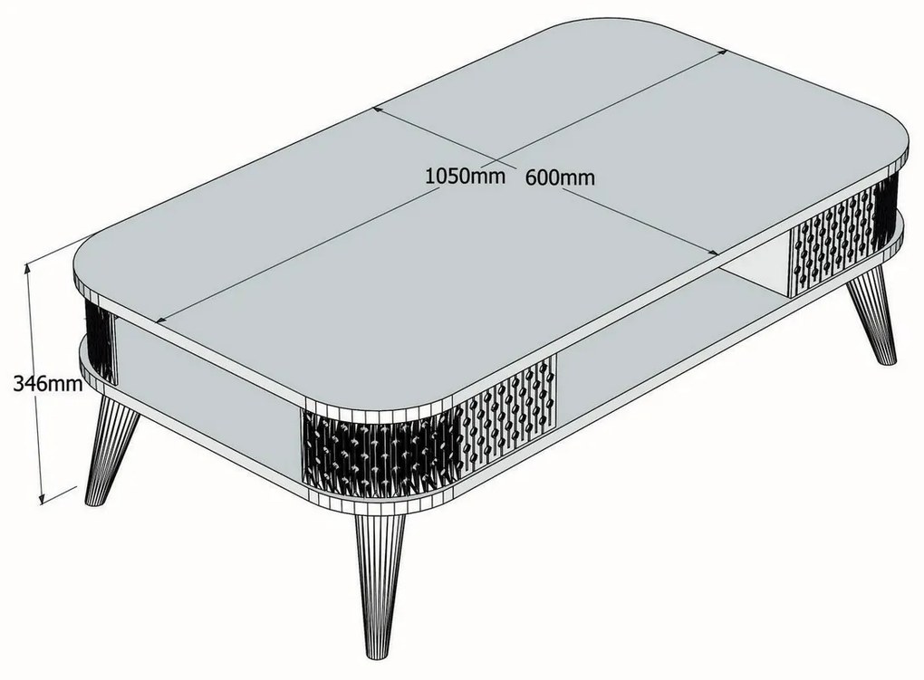 Stolik konferencyjny Eylul Walnut