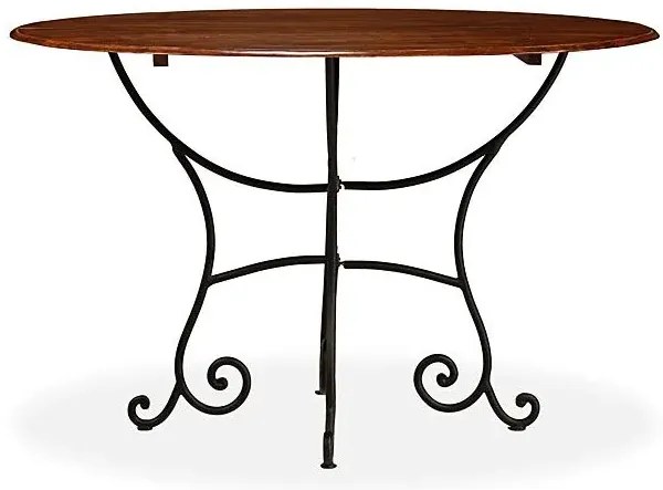 Duży okrągły stół industrialny palisander B9-R87