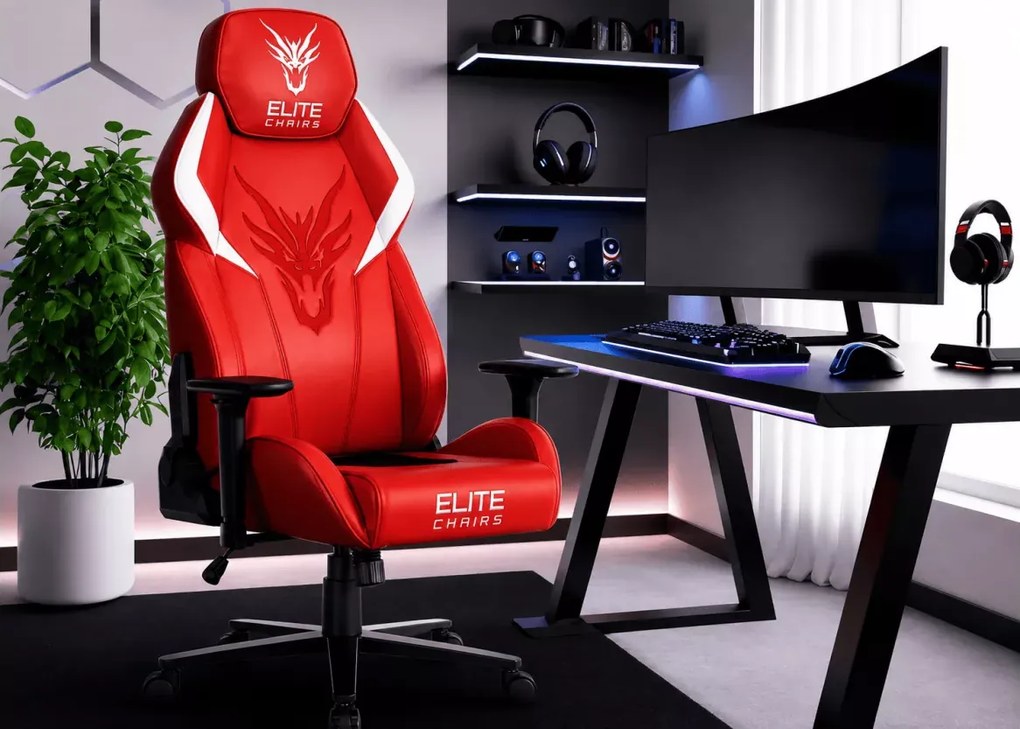 Fotel gamingowy Katandor – ergonomiczny fotel obrotowy z regulacją, ekoskóra