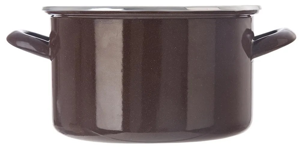 Orion Emaliowany garnek z rantem Brown, 3 l, 3 l