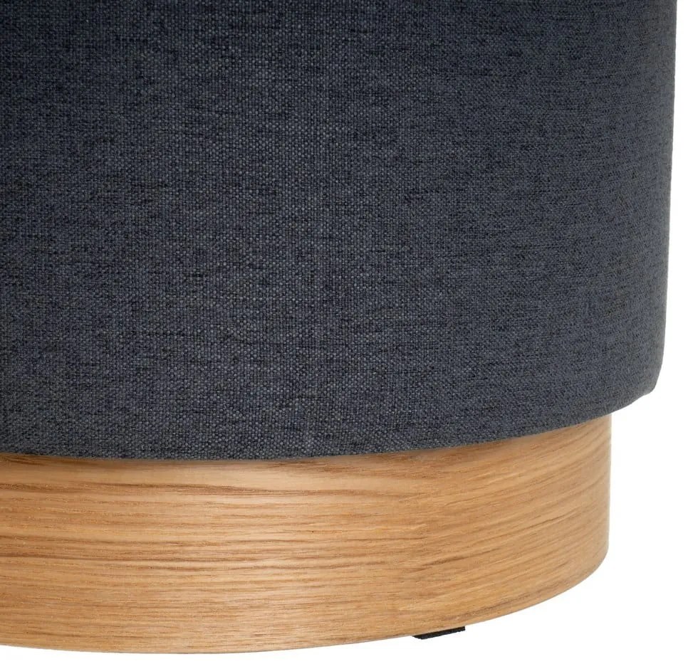 Ciemnoszare pufy zestaw 2 szt. – Casa Selección