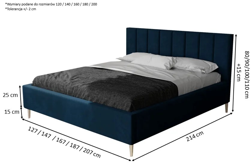 Łóżko sypialniane VIVA SLIM - 120x200