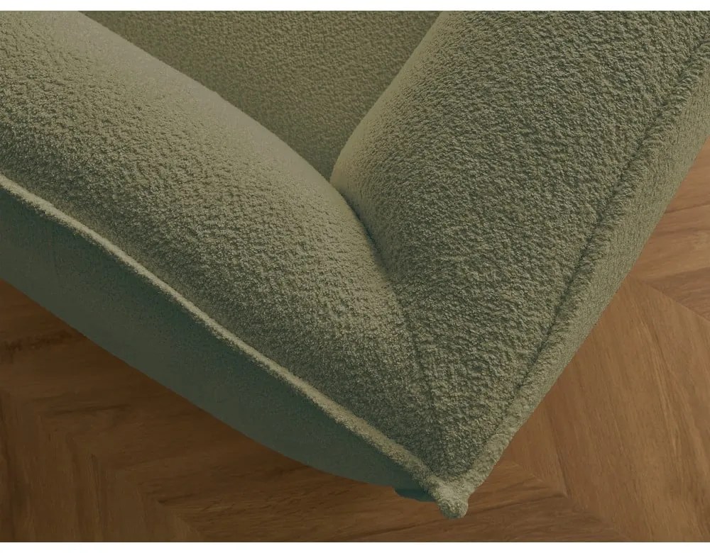Zielona sofa z materiału bouclé 242 cm Giorgia – Bobochic Paris