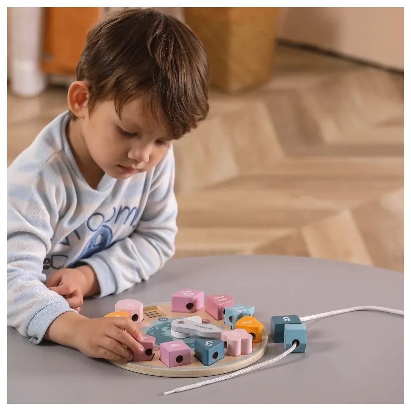 Viga polarb sorter kształtów zegar nawlekanka montessori