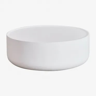 Okrągły Cementowy Stolik Kawowy (ø80 Cm) Darwys Biała - Sklum