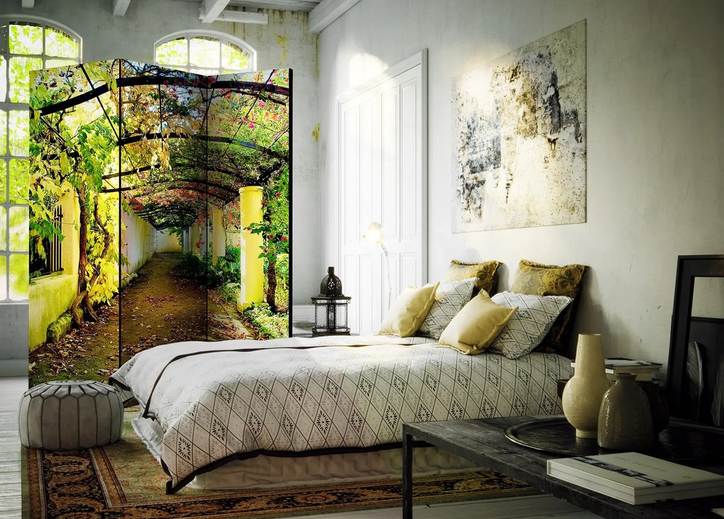 Parawan akustyczny Pejzaże 135x172 cm 3-częściowy żółty ARTGEIST B
