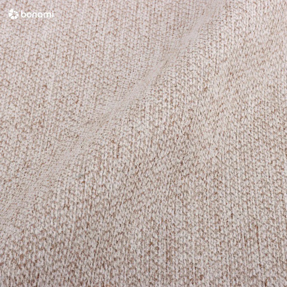 Kremowe tapicerowane łóżko dwuosobowe ze stelażem 140x200 cm Alano – MESONICA