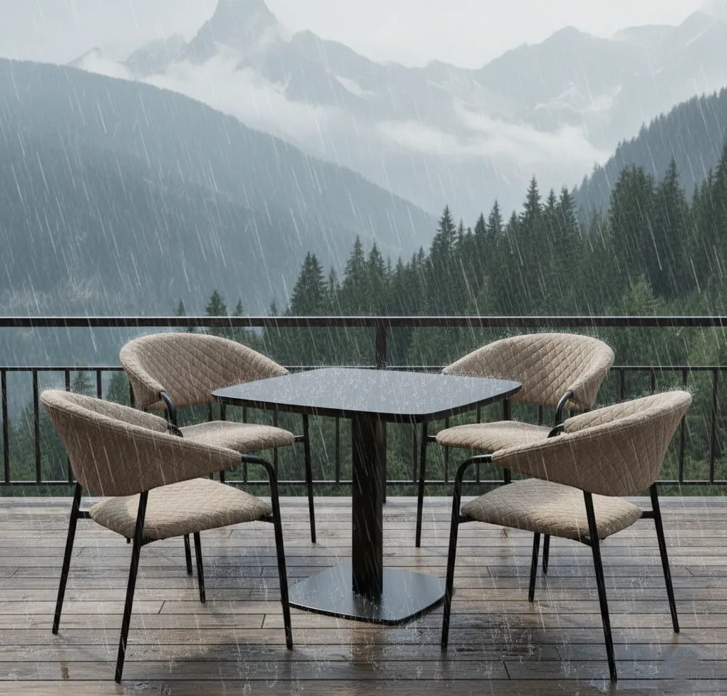 Doppler Picaso MELIA LIKA-TEX® mocca - zestaw ogrodowy/gastronomiczny 4+1