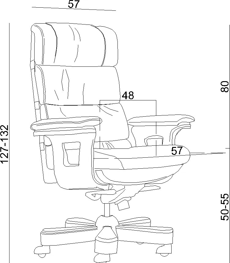 Designerski fotel gabinetowy ze skóry naturalnej Lord