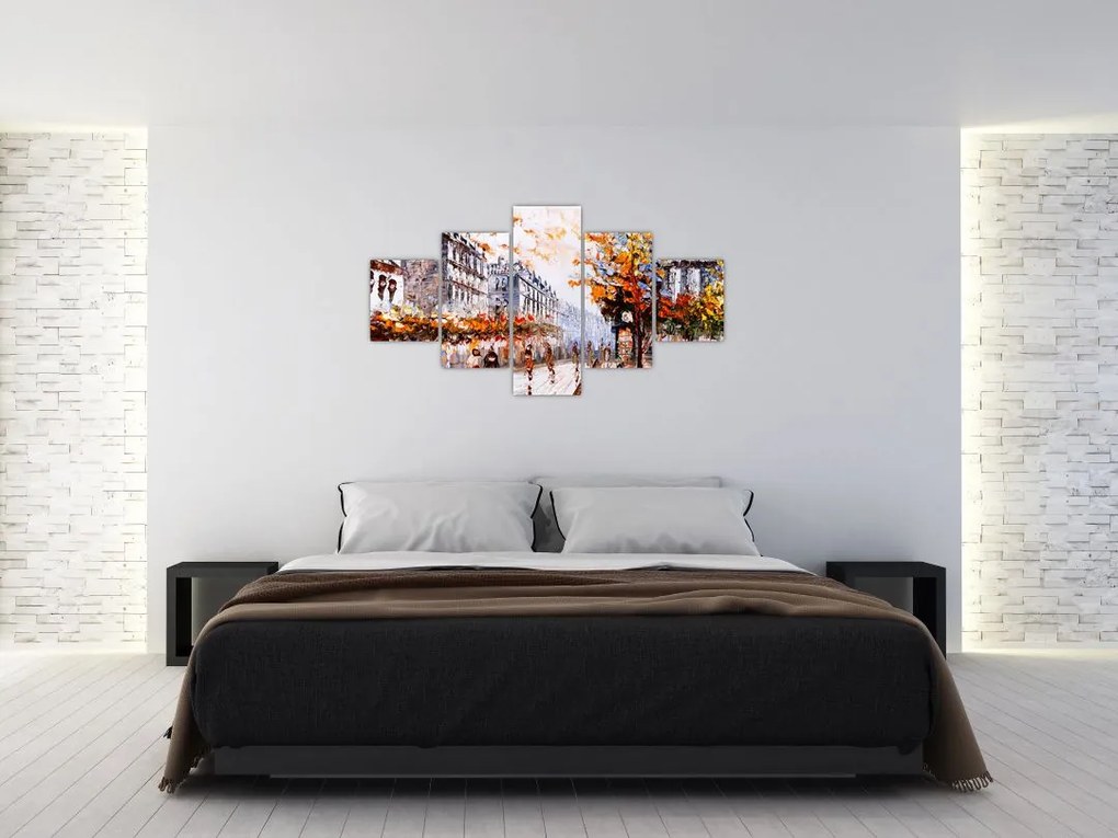 Obraz - Życie w mieście (125x70 cm)