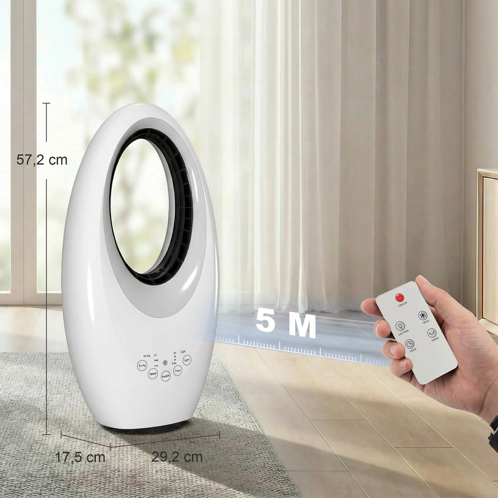 HOMCOM turmventilator säulenventilator rotorloser ventilator ohne flügel | Aosom PL