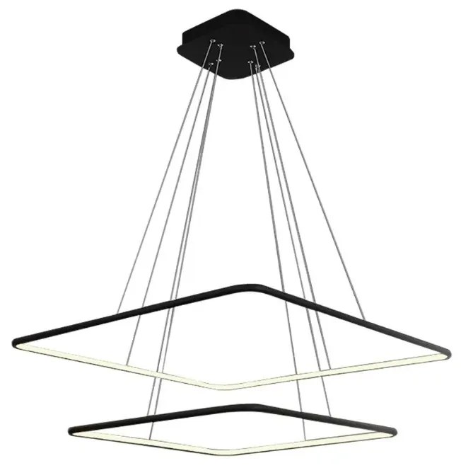 Czarna lampa wisząca led - K430 Blosse 4X